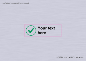 Custom plain background, green tick in circle sign